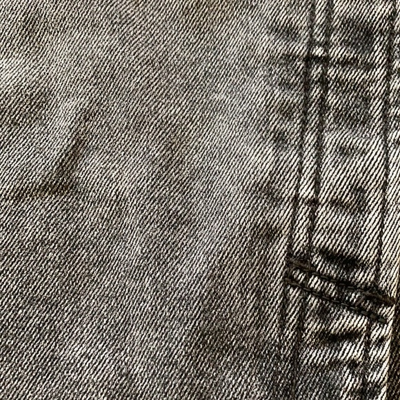 Black Distressed Denim Skirt - Picture 4 of 9